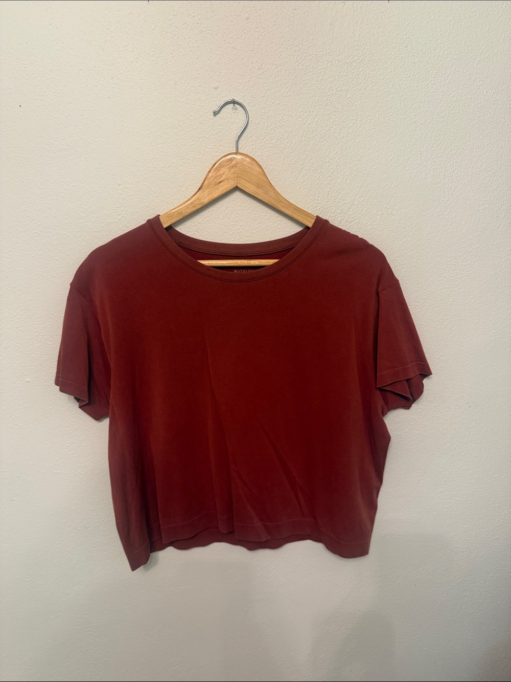 Athleta Short-Sleeve Crop Tee in Rust